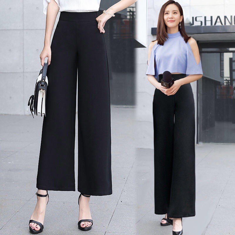 QUẦN ỐNG SỚ KHÓA SƯỜN/ quần tây ống rộng dài quần 100cm