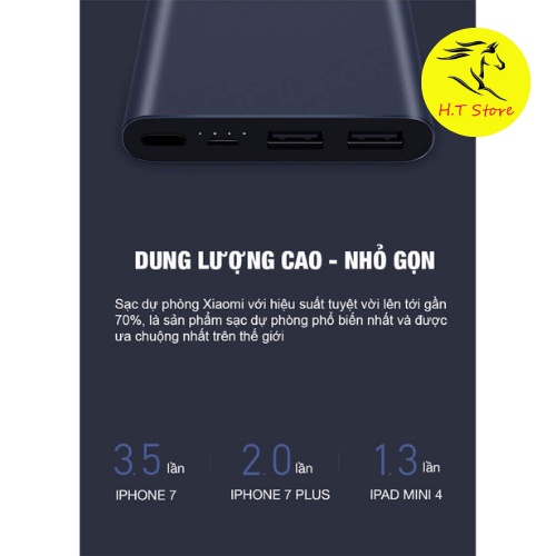 Sạc Dự Phòng - Sạc Dự Phòng Xiaomi Gen 2s 10000mAh Chuẩn Dung Lượng