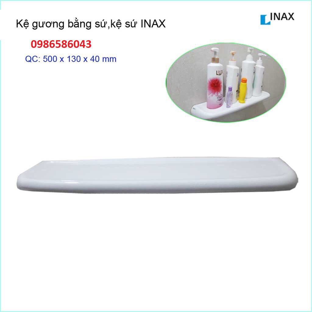 Kệ gương phòng tắm bằng sứ, kệ sứ Inax - shop cam kết sản phẩn chính hãng có vít inox kèm theo