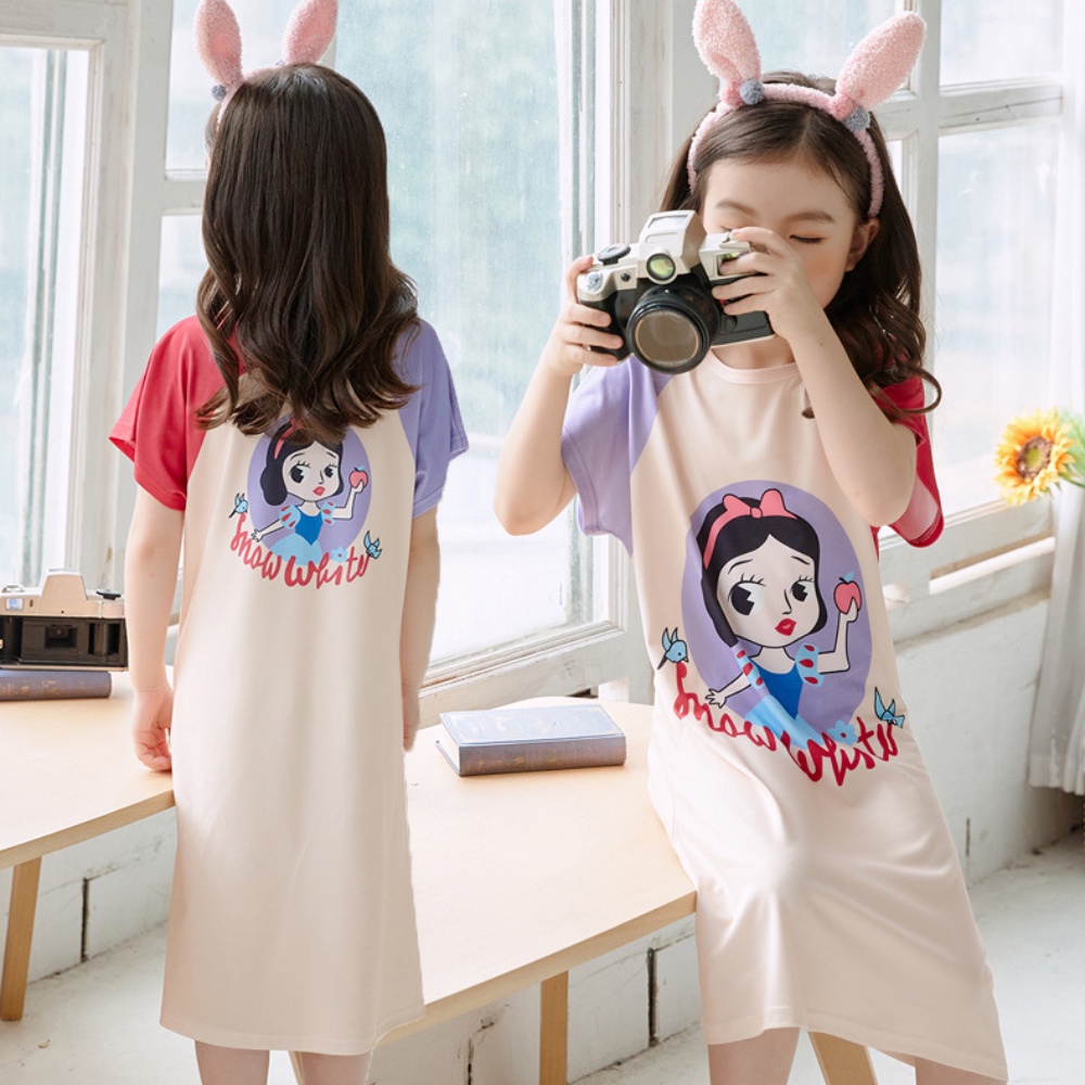Đồ Ngủ Cho Bé GáiĐồ ngủ Ngắn Tay Kiểu Công Chúa Hàn Quốc Dễ Thương Mùa Hè Cho Bé Gái