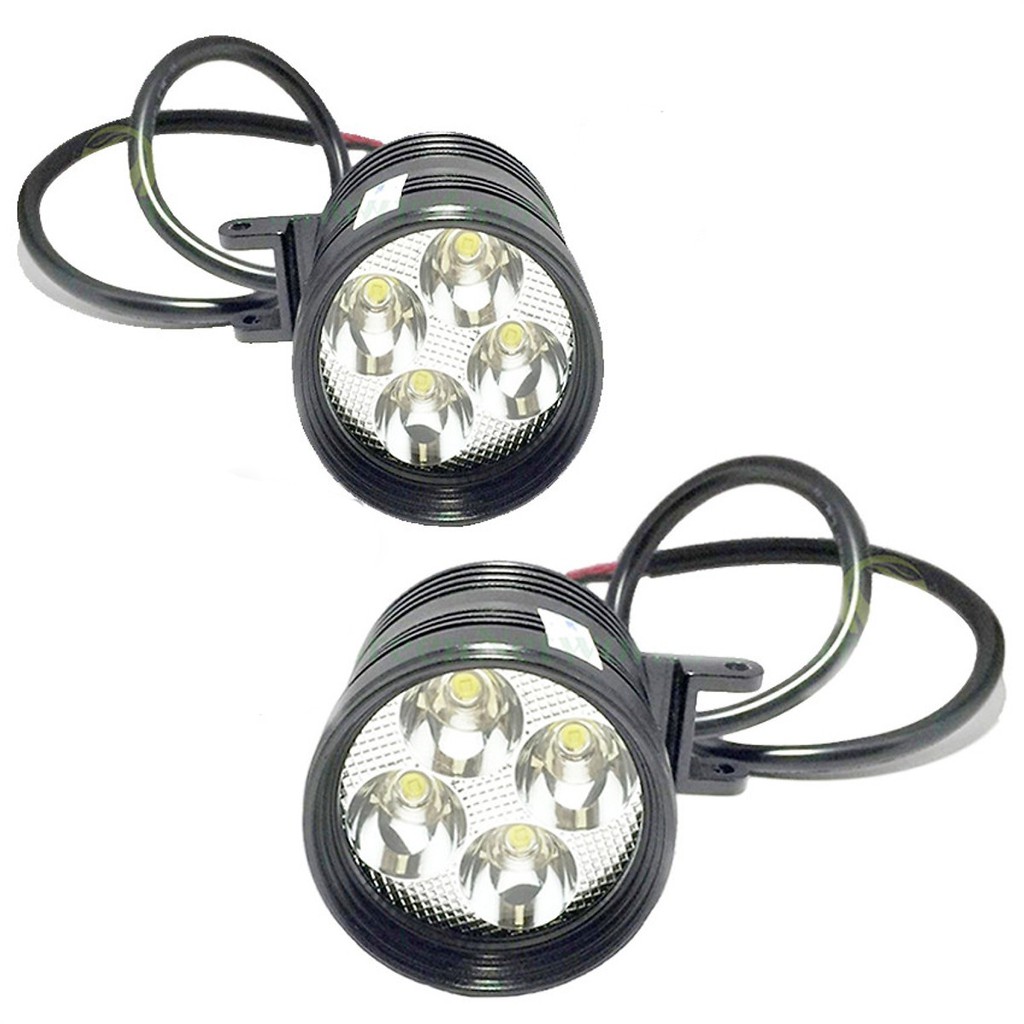Đèn pha led L4 NGẮN siêu sáng, Đèn led tản nhiệt gắn cho xe ga xe số, bảo hành 3 THÁNG