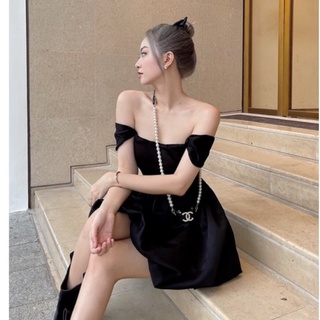 Đầm Xoè Cúp Đen Có Mút Ngực Amelie