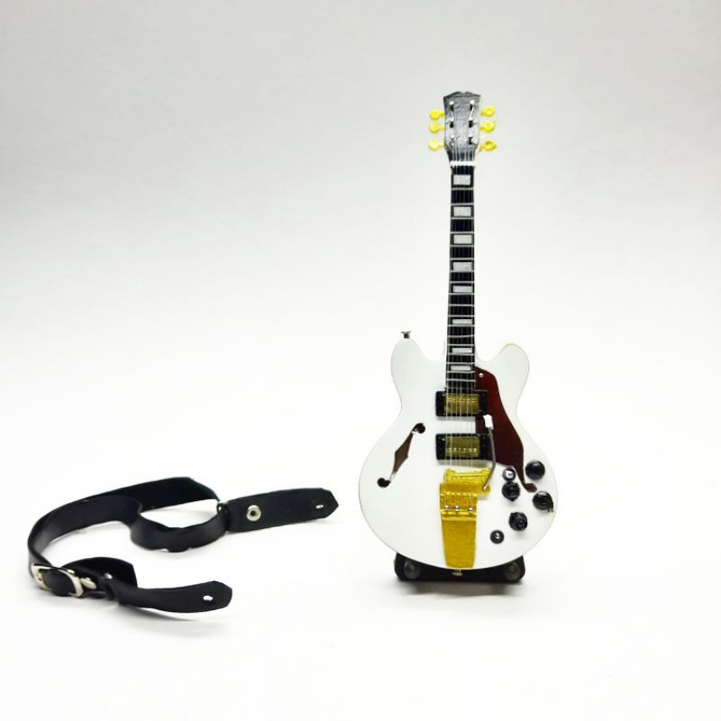 Đàn Guitar Epiphone Mini Màu Trắng Trang Trí Nhà Búp Bê
