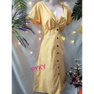 🌺DTB195101246 ĐẦM MAXI HOA ĐÍNH NÚT🌺