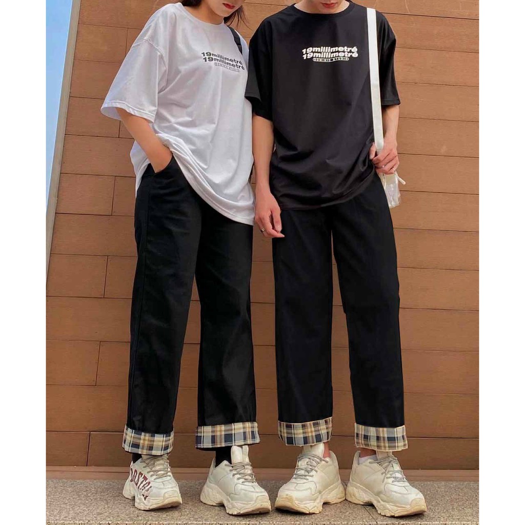 Quần Dài Unisex Vải Trượt Hàn Quốc Cực Ngầu