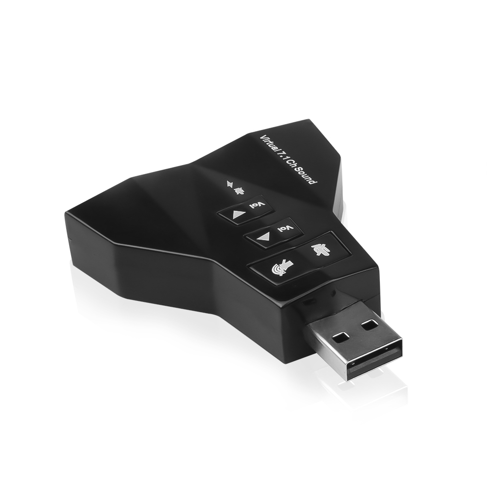 Đầu mở rộng chuyển đổi card âm thanh kênh Virtual 7.1 kép USB 2.0 3D dành cho macbook/laptop/máy tính