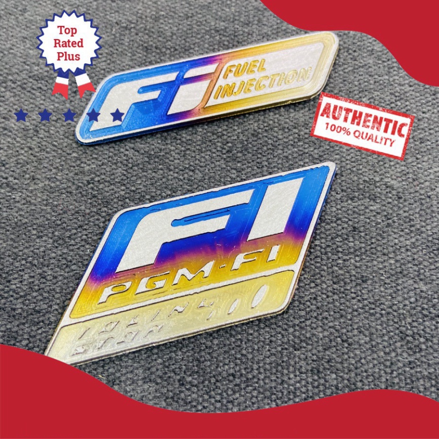 Logo Titan Fi dài và vuông sử dụng dán mặt nạ, mão chắn gió các loại xe máy thời trang