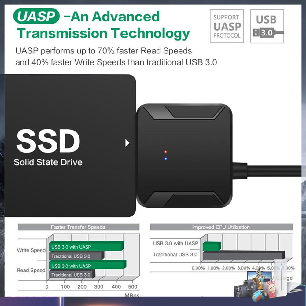 Cáp Chuyển Đổi Usb 3.0 Sang Sata Cho Ổ Cứng 2.5 / 3.5 Inch