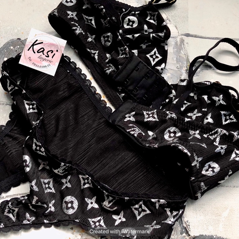 Set đồ lót nội y hoa văn thương hiệu siêu sang chảnh