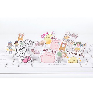 Bộ 45 Sticker Gà Và Thỏ E73
