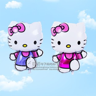 BÓNG TRÁNG NHÔM LỚN KITTY VẪY TAY 70CM, BÓNG KIẾNG TRANG TRÍ TIỆC