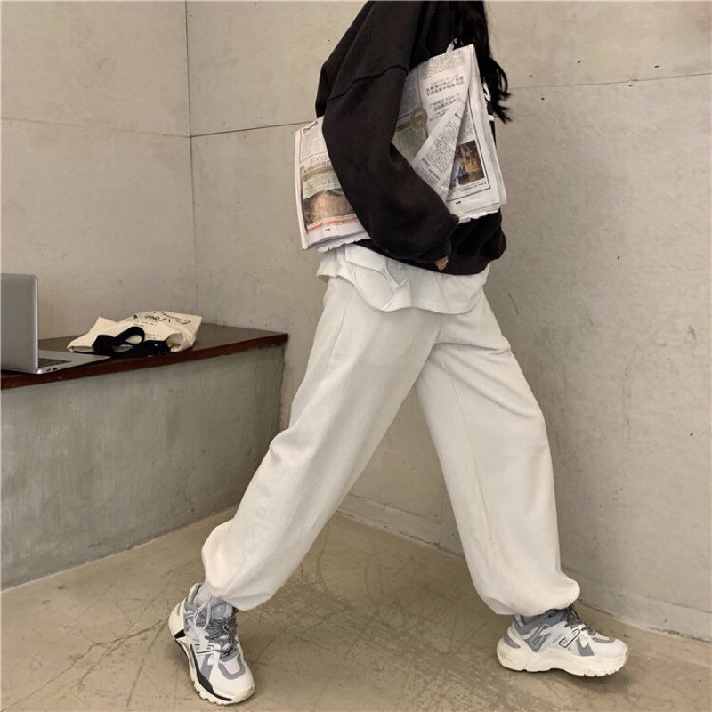 quần bom kaki nhung lót bông unisex