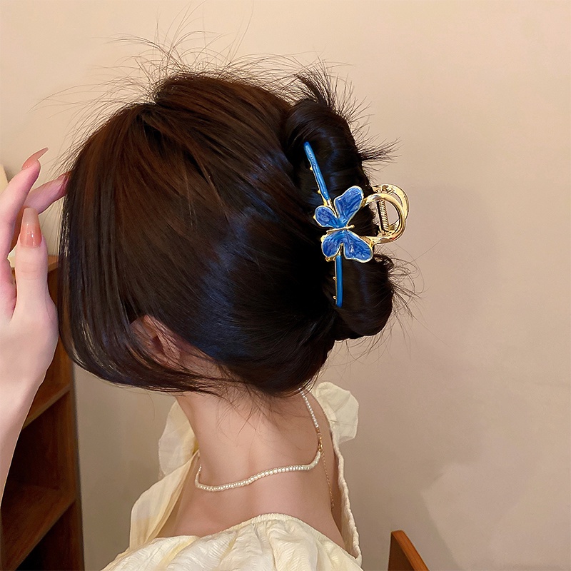 Kẹp Tóc Kim Loại Hình Bướm Sang Trọng Đơn Giản Cho Nữ