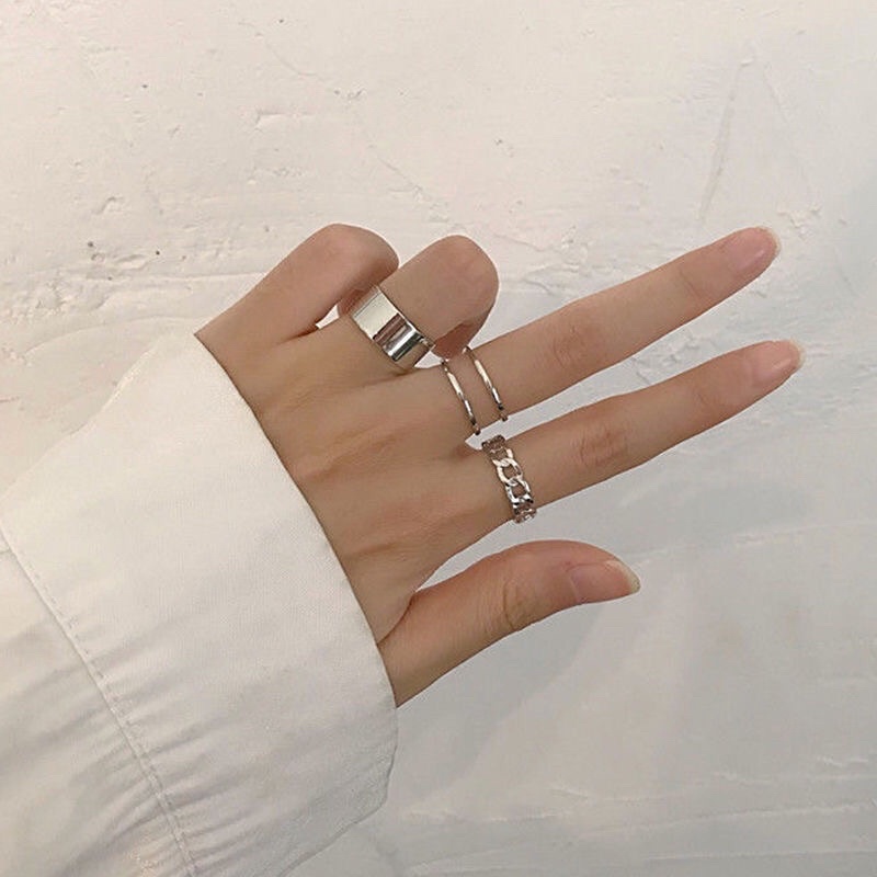 Set 3 nhẫn cá tính phong cách
