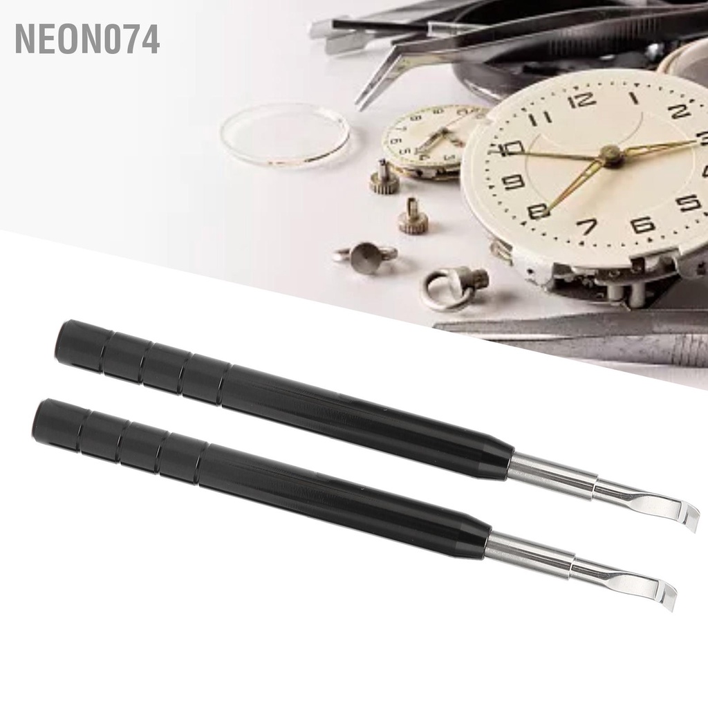 Neon074 Đồng hồ 2PCS Bàn tay 4mm uốn cong Đầu đồng Công cụ nâng kim Phụ kiện bằng thép không gỉ #2