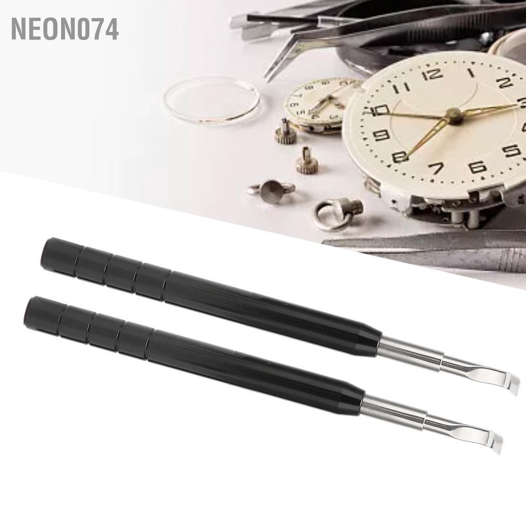Neon074 Đồng hồ 2PCS Bàn tay 4mm uốn cong Đầu đồng Công cụ nâng kim Phụ kiện bằng thép không gỉ