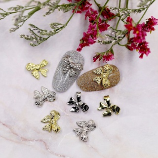 Charm nơ cao cấp, phụ kiện đính móng tay- Charm nơ mạ vàng, bạc