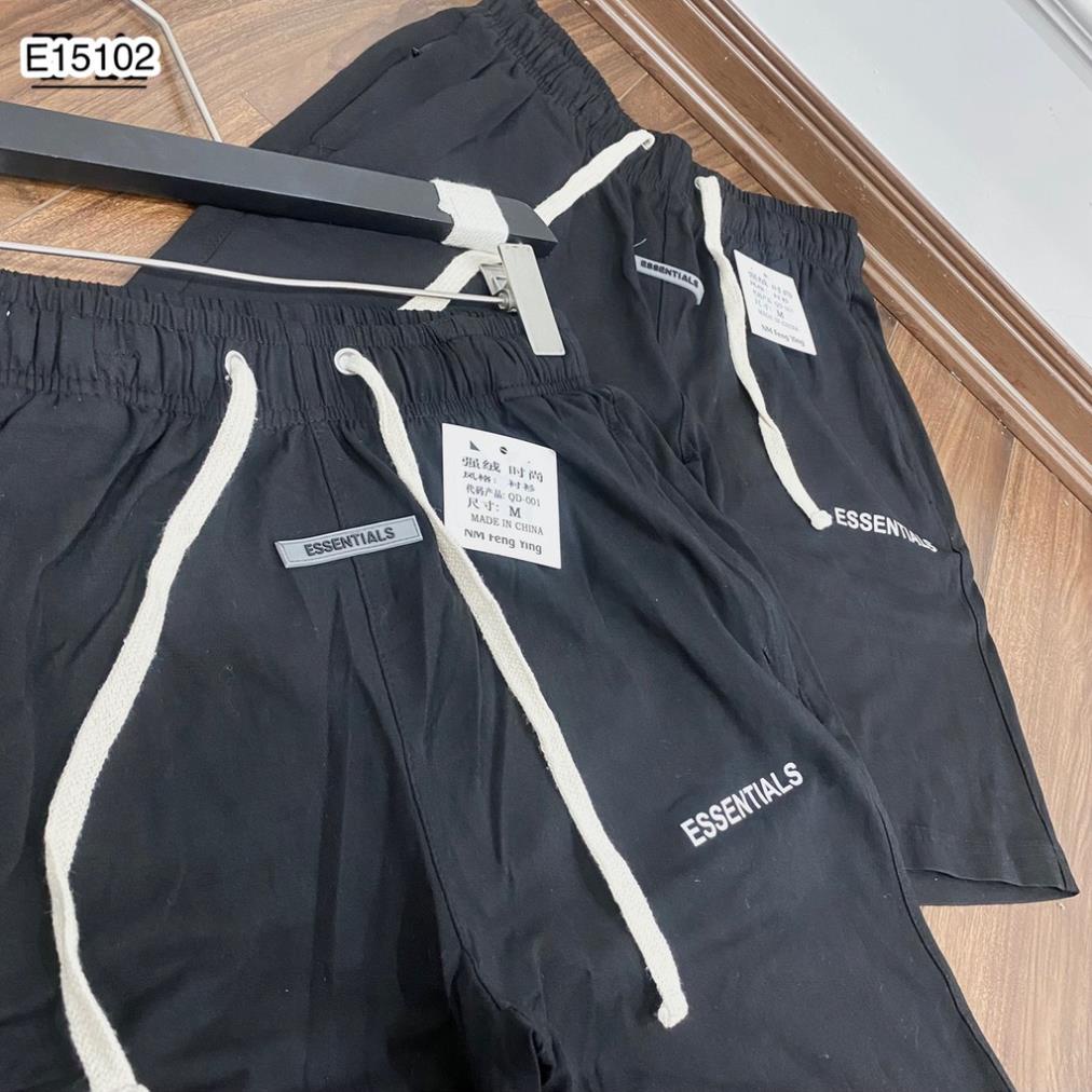 [Sẵn Hàng] Quần Đùi Chất Nỉ Mỏng ESS Nam thêu chữ - Quần Shorts ngắn nam ESS Chữ In Siêu Net