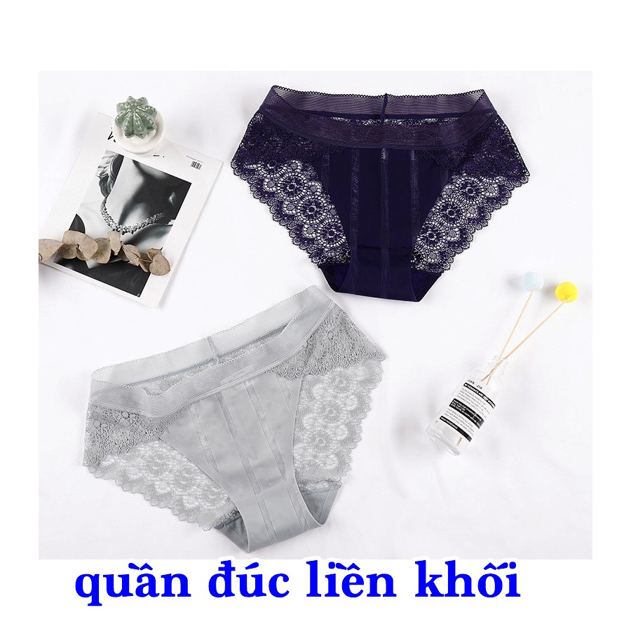 Quần lót nữ họa tiết sọc kiểu dáng Ren đáy quần Cotton | BigBuy360 - bigbuy360.vn