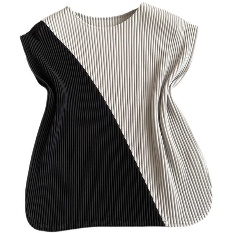 Áo Thun Không Tay Xếp Ly Nhẹ Nhàng Phong Cách Mới Mùa Hè 2022