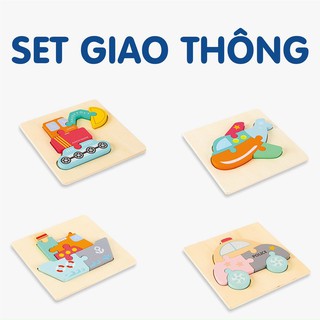 BỘ GHÉP HÌNH GỖ CHO BÉ