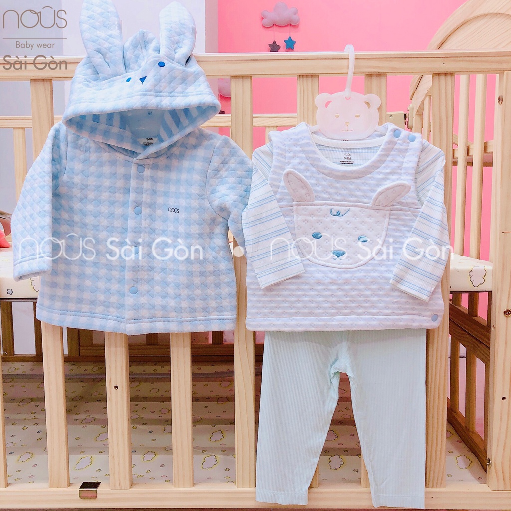 Áo gile chần bông hình cừu cho bé 3m - 24m