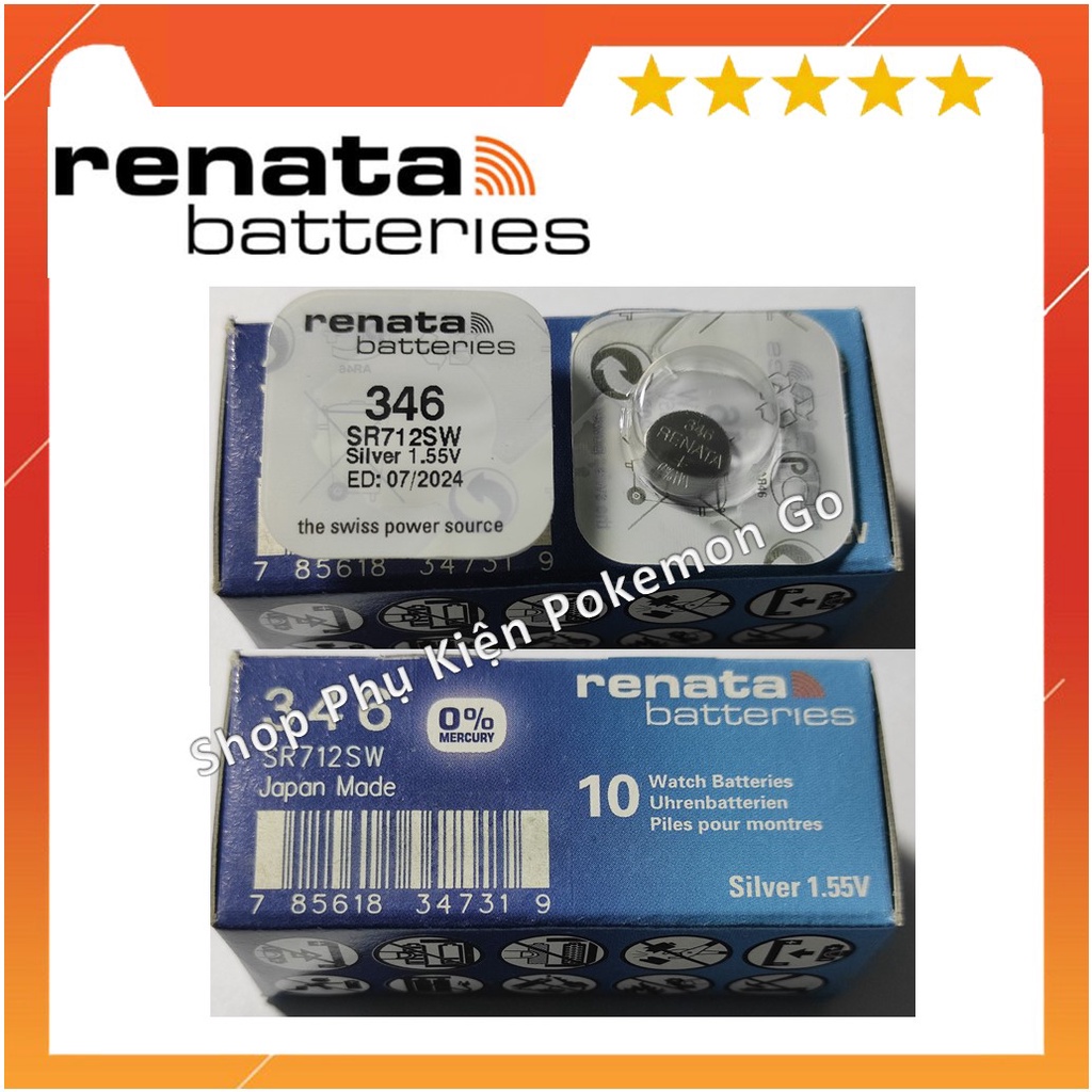 1 Viên Pin Đồng Hồ Renata Thụy Sĩ SR712SW / 346 Loại Tốt