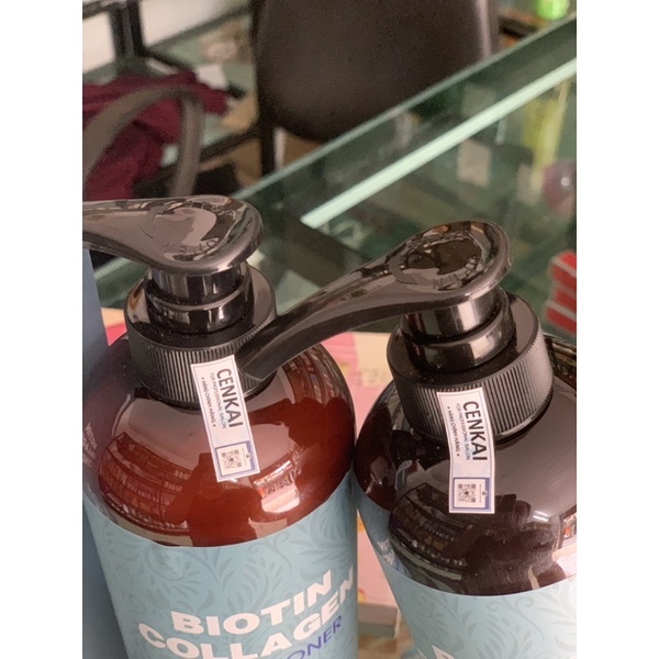 Cặp Dầu Gội Xả Biotin Collagen CENKAI 800ml*2