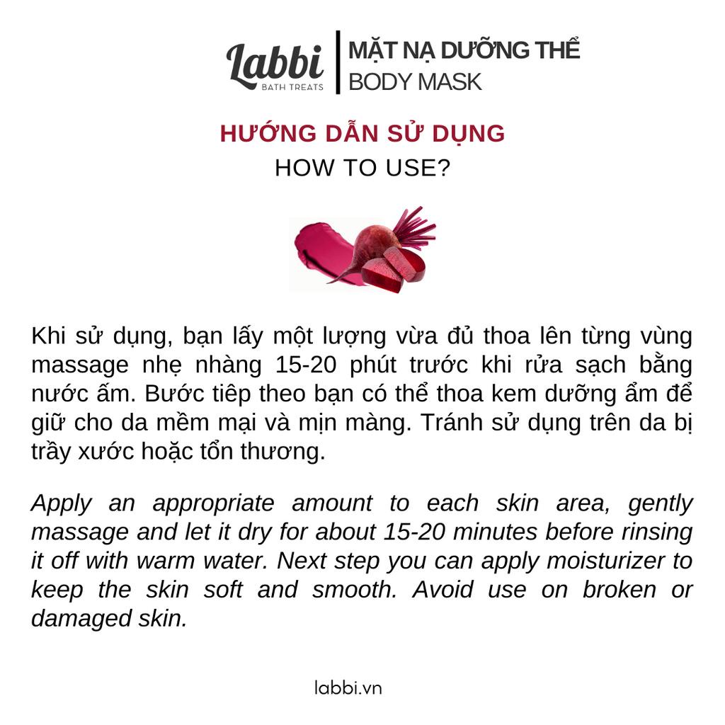 Mặt nạ dưỡng thể Củ dền - BEETROOT BODY MASK - Labbi Bath Treats