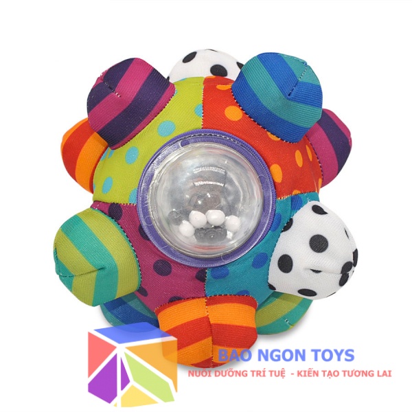 XÚC XẮC BÓNG VẢI ĐA MÀU SẮC GIÚP BÉ TẬP CẦM NẮM VÀ PHÁT TRIỂN THỊ GIÁC - BAO NGON TOYS - DV37