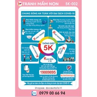 Decal trang trí - thông điệp 5k - 002