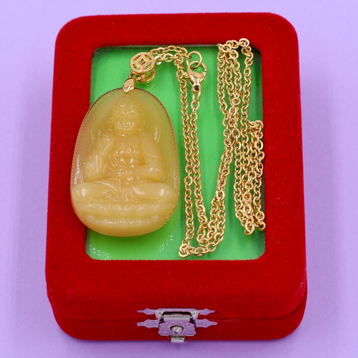 Mặt dây chuyền Phật A Di Đà vàng 4.3 cm MTVO7 - Hộ mệnh tuổi Tuất, Hợi