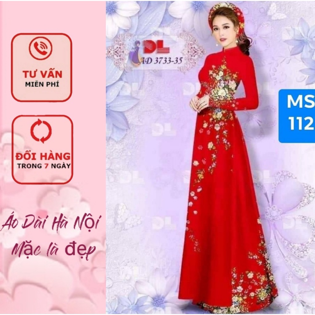 Áo dài in 3D hoa eo đủ màu xinh - ÁO DÀI HÀ NỘI