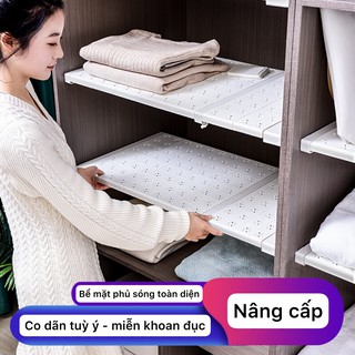 GIá chia ngăn tủ áo tủ bếp, kệ để đồ đa năng, khay xếp quần áo