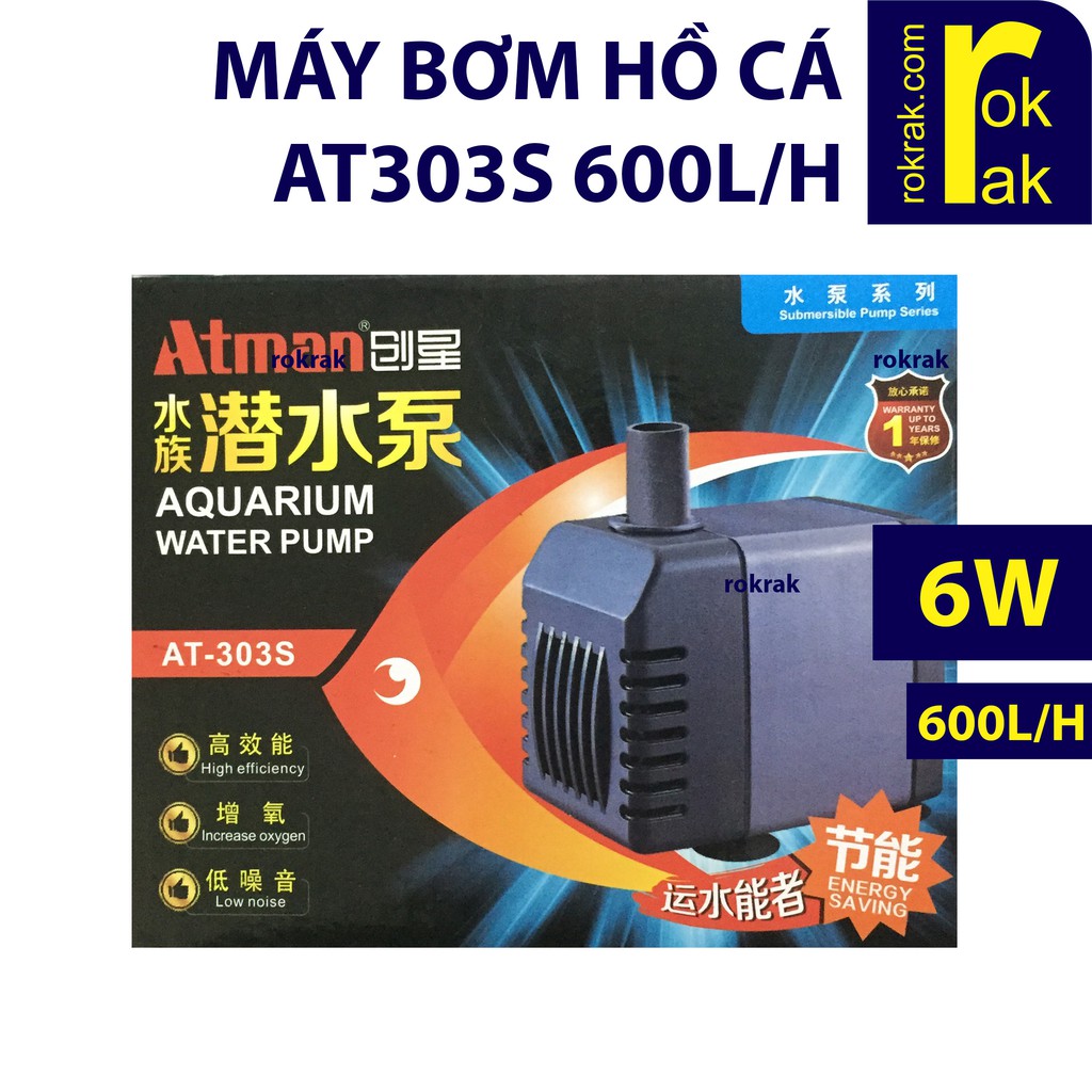  Bơm Atman AT303s 303 at-303s 600l/h cho hồ cá thủy sinh