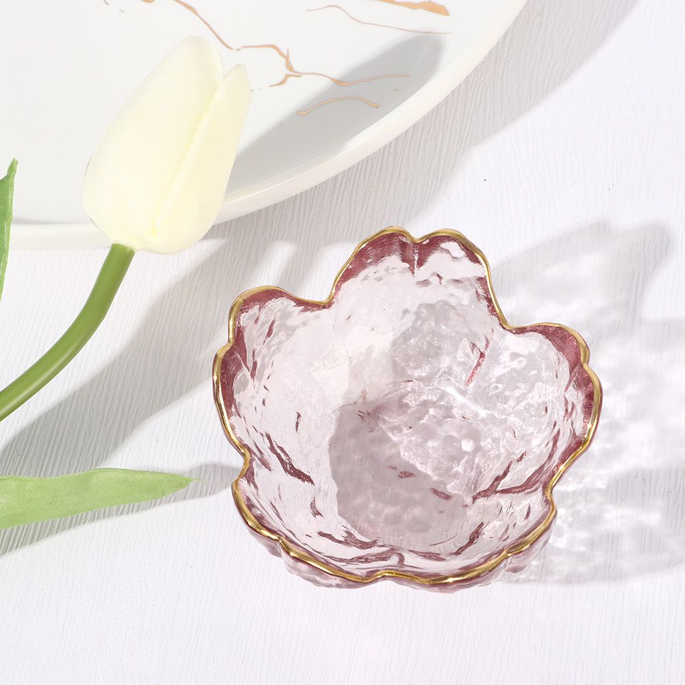 Chén thủy tinh đựng nước chấm hình hoa anh đào độc đáo phong cách Nhật bản