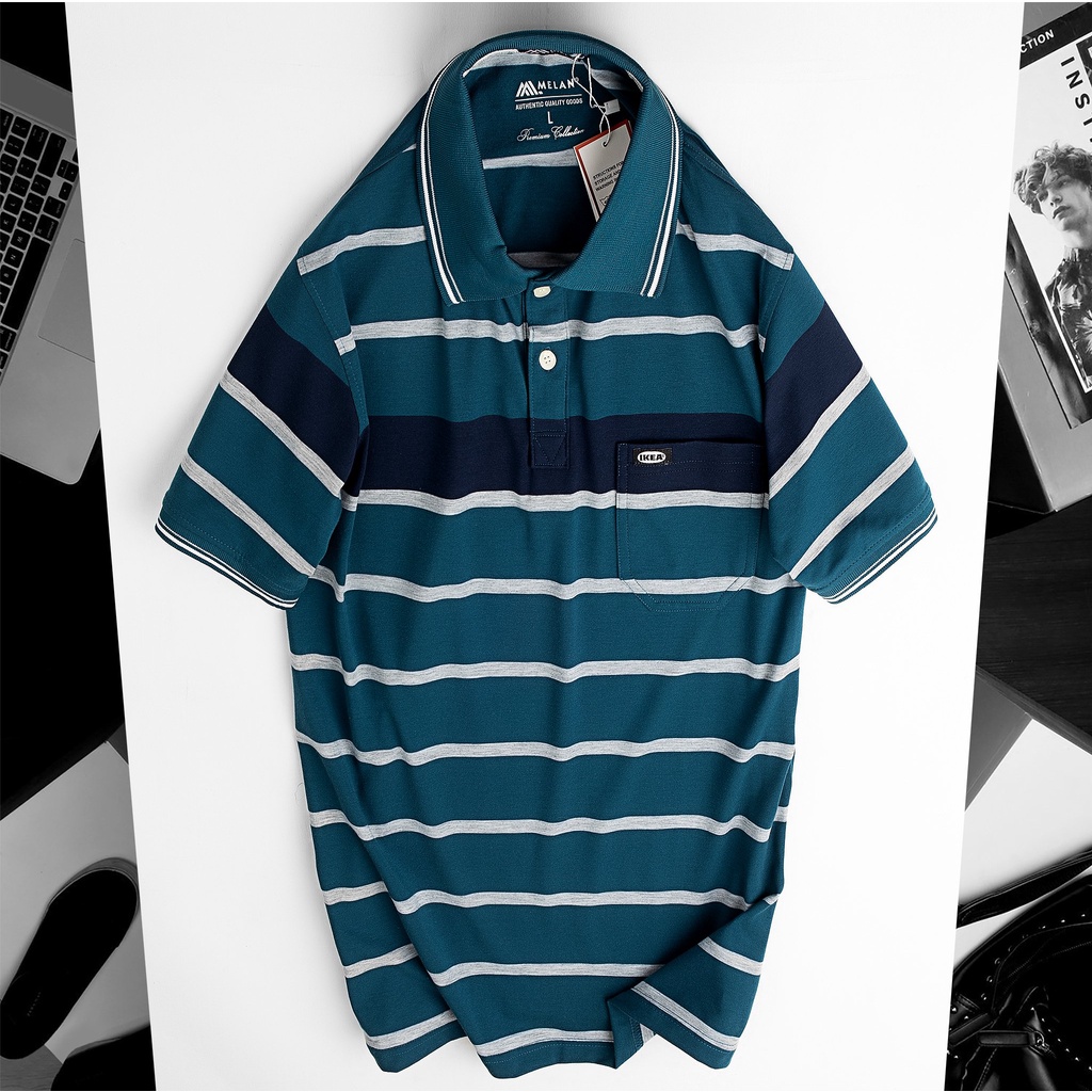 Áo Polo nam trung niên có túi BIG SIZE 90Kg thời trang Trung Niên cao cấp 100% cotton