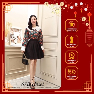 Chân váy công sở dáng lửng xoè ly