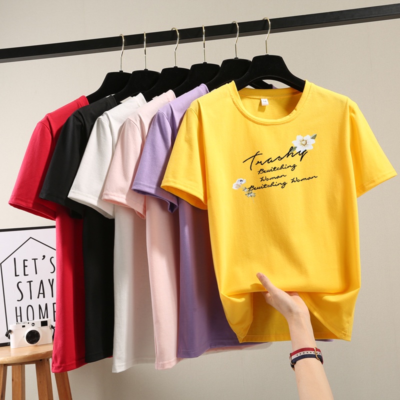 Áo thun NRVP tay ngắn dáng rộng phong cách Hàn Quốc thời trang mùa hè 2022 dành cho nữ