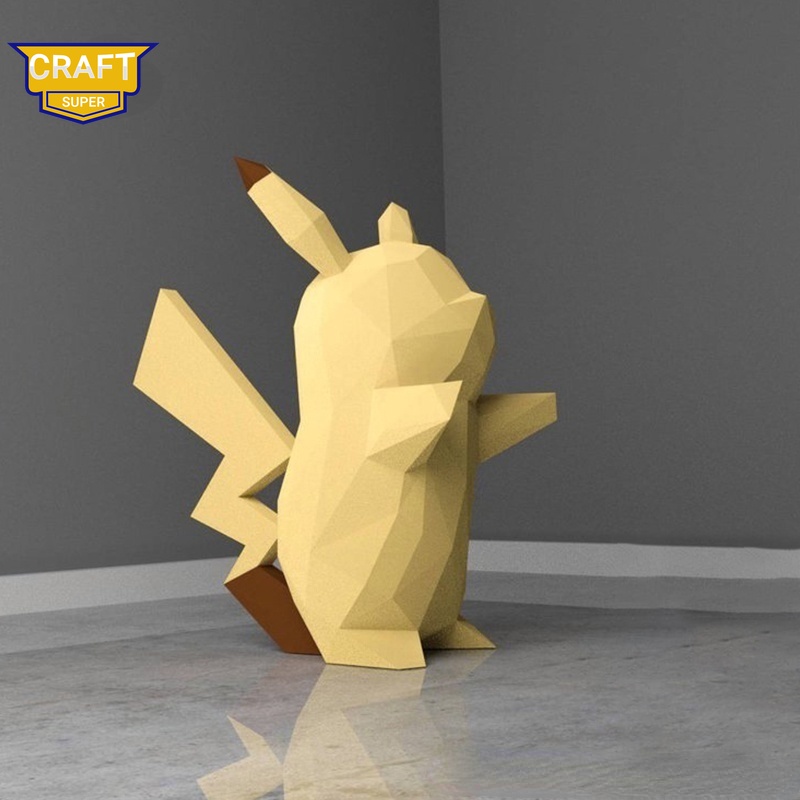 Mô Hình Pokemon Giấy 3D Trang Trí Tường Sáng Tạo