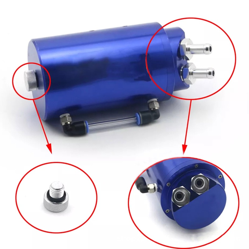 Bình Bắt Dầu Tự Động 2 Cổng Bằng Nhôm Nhỏ Gọn Cho Bể Chứa Nhiên Liệu