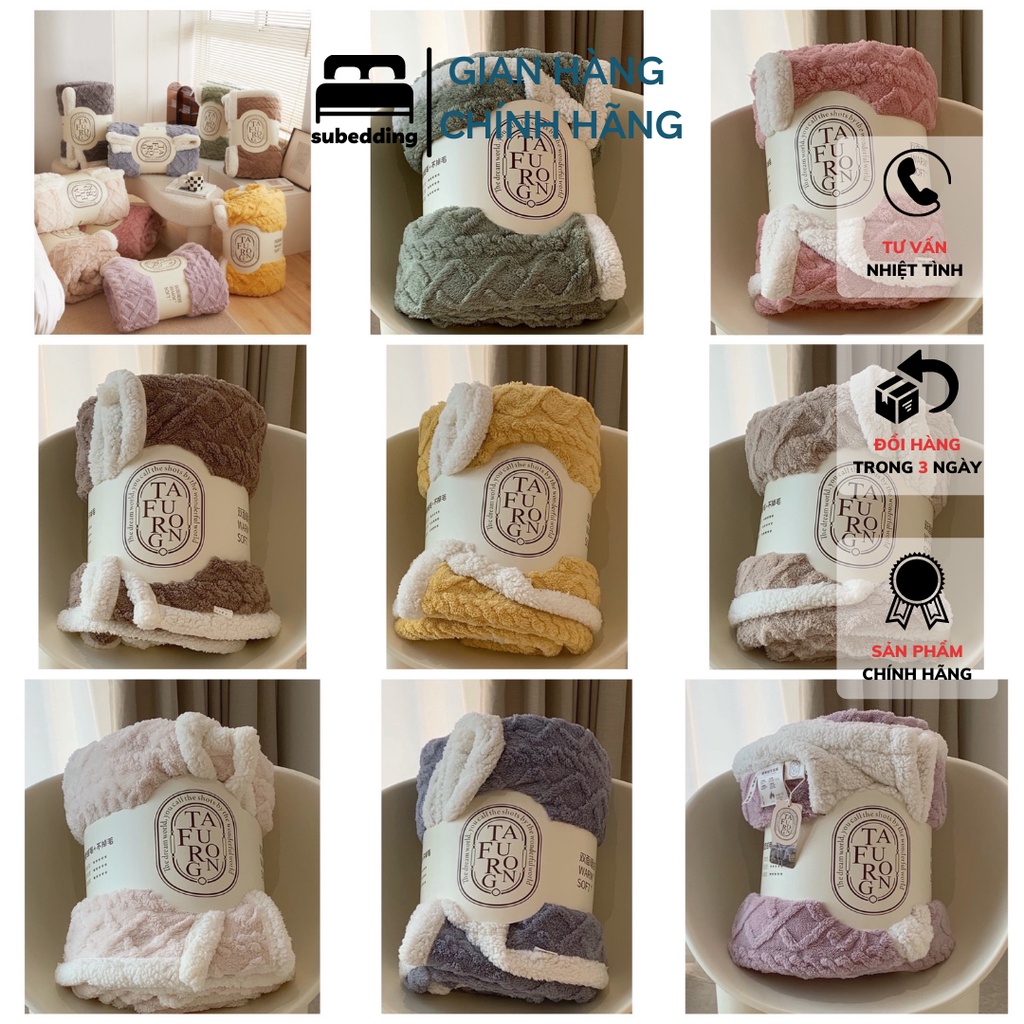 Chăn Len Lông Cừu TAFURONG_LOẠI 1_Mềm Len Cừu Mông Cổ thế hệ mới Làm ấm nhanh, Nặng 2kg5, Kích thước 2mx2m3