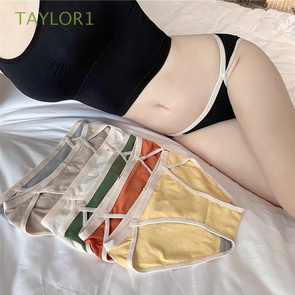 TAYLOR1 Quần lót thể thao lưng thấp mềm mại màu trơn thoáng khí quyến rũ cho nữ