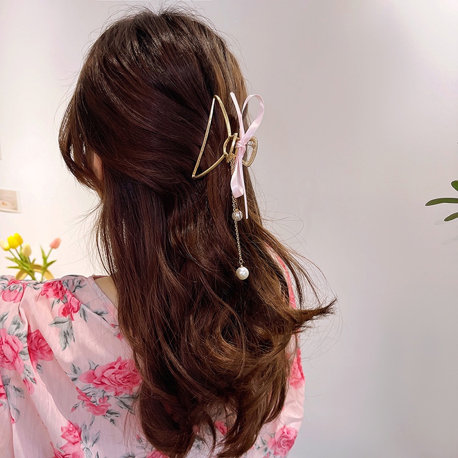 Kẹp Tóc Haimeikang Chất Liệu Kim Loại Màu Vàng Phong Cách Hàn Quốc Thời Trang Cho Nữ