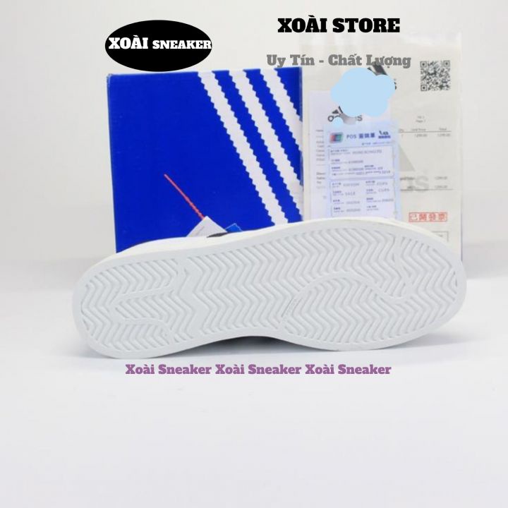 Giày superstar mũi sò màu trắng sọc đen, giày thể thao nam nữ adidas mũi sò vip da thật, ảnh thật, full size | BigBuy360 - bigbuy360.vn