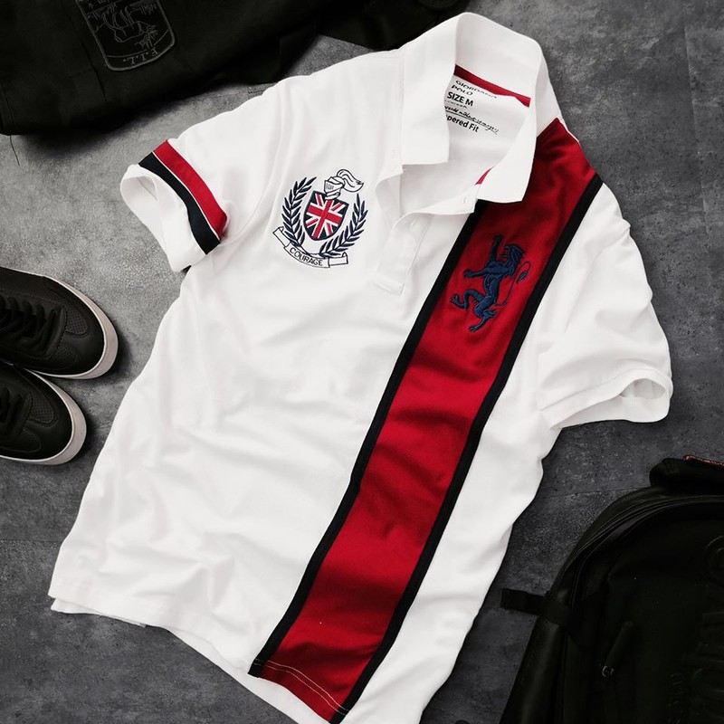 Áo thun nam có cổ phối logo sư tử cao cấp KENSTORE89 ATV067 | BigBuy360 - bigbuy360.vn