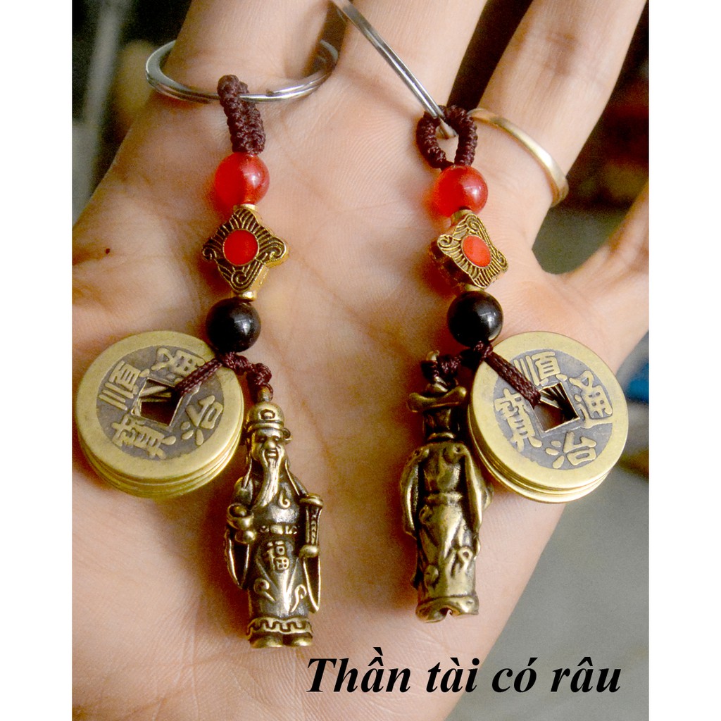 Móc khóa đồng xu phong thủy bằng đồng