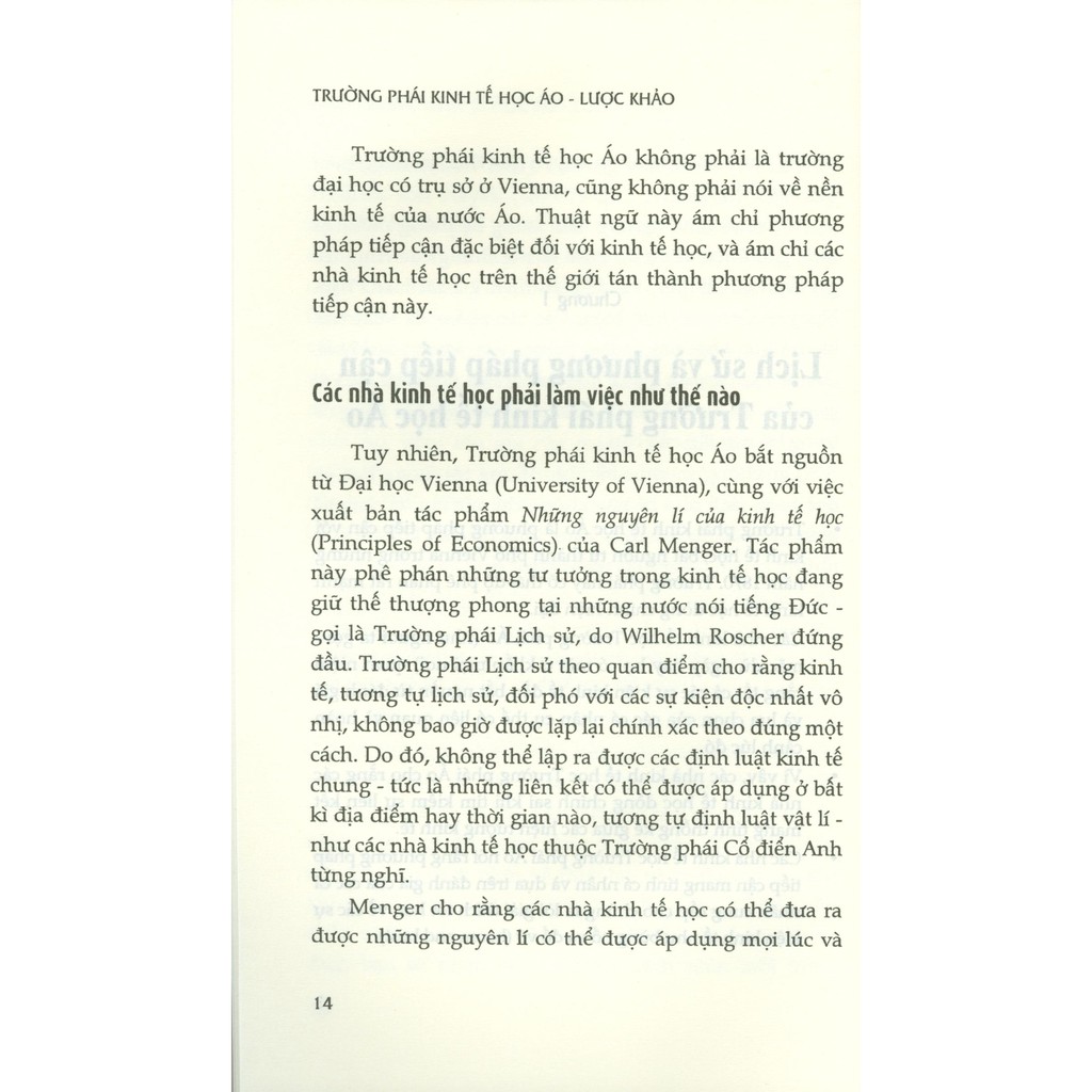 Sách - Trường Phái Kinh Tế Học Áo - Lược Khảo | BigBuy360 - bigbuy360.vn