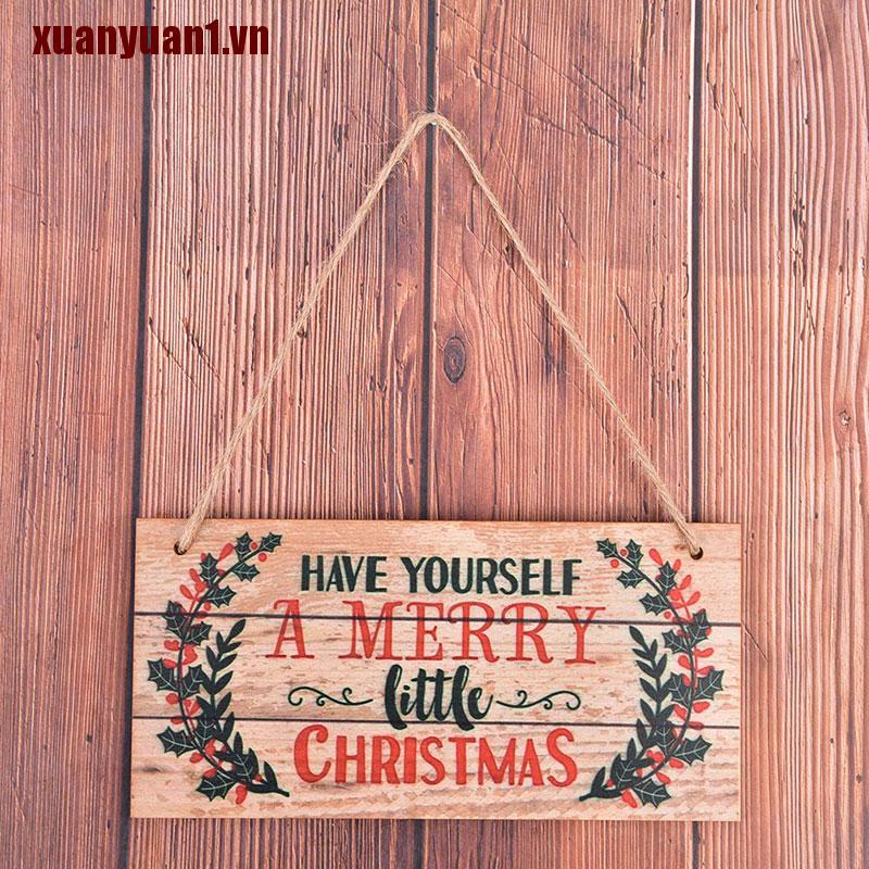 [xuanyuan1] Bảng Gỗ Treo Cửa Trang Trí Cây Thông Giáng Sinh