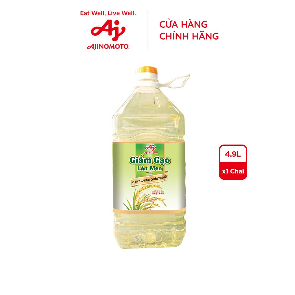 Chai giấm gạo lên men LISA Ajinomoto (4.9L/Chai)